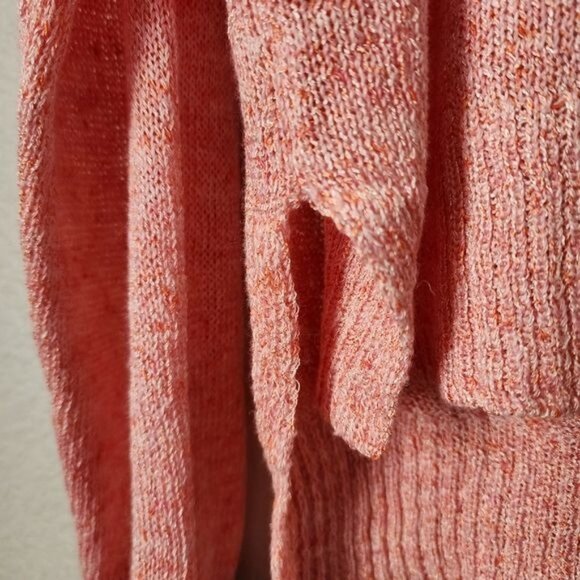 ANTHROPOLOGIE PARKER McKenna Coral Knit Sweater Size M Soft Summer Pullover - Picture 3 of 8